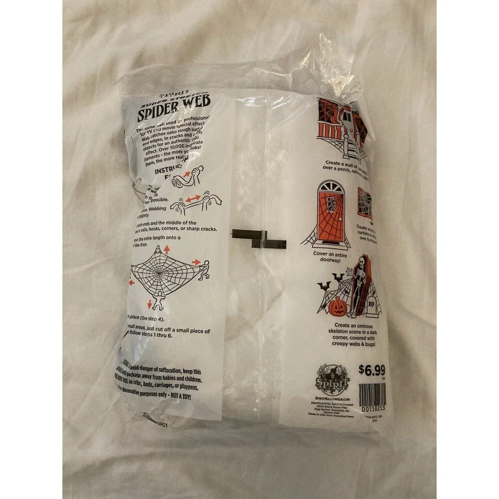 NEW Spiderweb super stretch white Halloween Decor Craft Supply  31 Feet. 400sqft